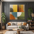 Abstraktes Design Geometrische Formen Farben Vielfalt