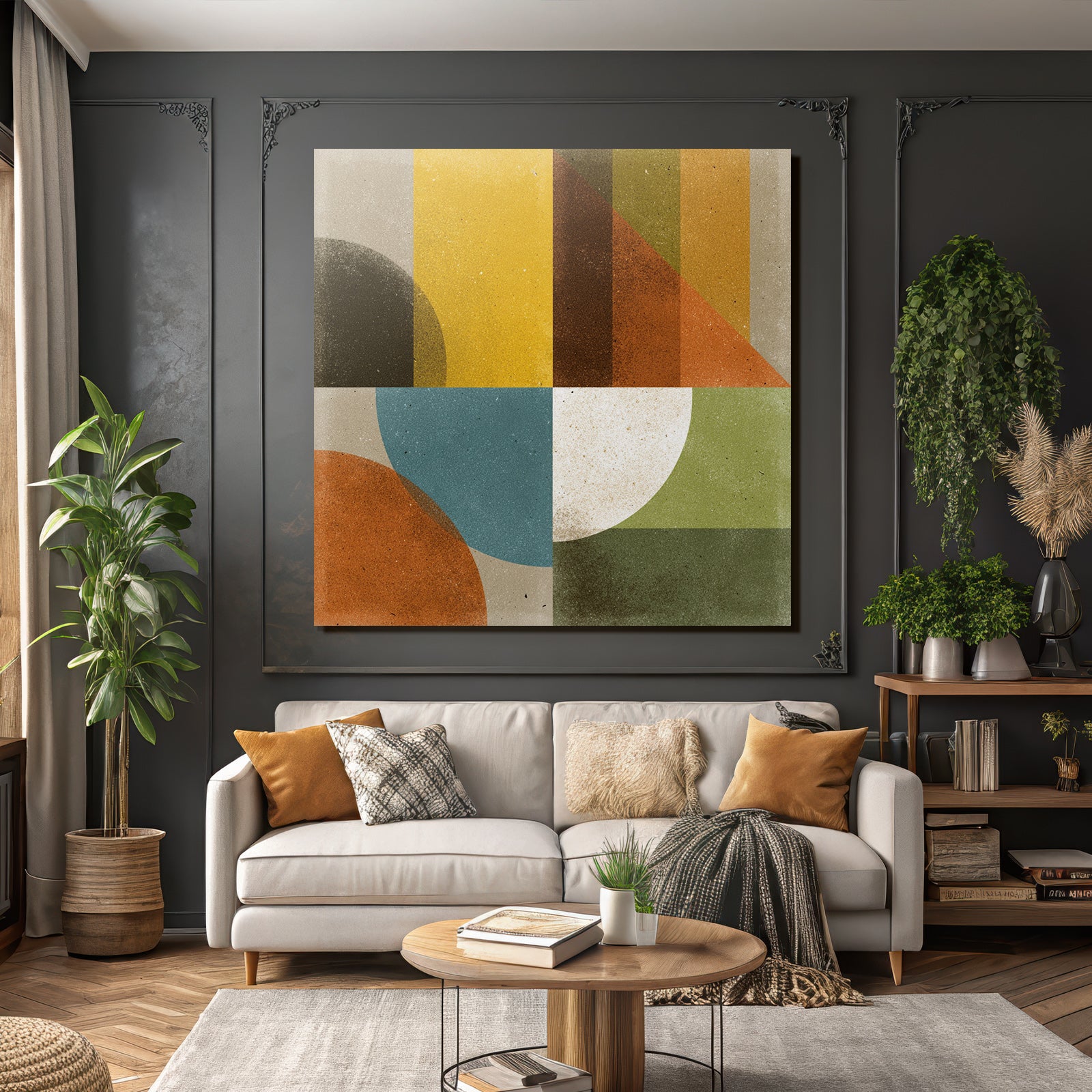 Abstraktes Design Geometrische Formen Farben Vielfalt