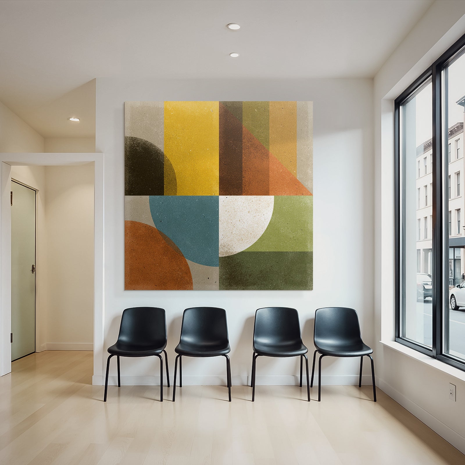Abstraktes Design Geometrische Formen Farben Vielfalt