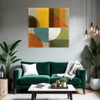 Abstraktes Design Geometrische Formen Farben Vielfalt