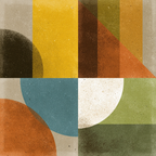 Abstraktes Design Geometrische Formen Farben Vielfalt | Mid Century Modern | Einrichtungsstile