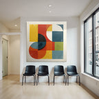 Abstraktes Design Geometrische Formen Kreise Quadrate