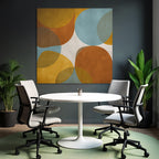 Abstraktes Design Mit Bunten Formen Und Texturiertem Hintergrund