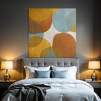 Abstraktes Design Mit Bunten Formen Und Texturiertem Hintergrund