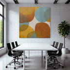 Abstraktes Design Mit Bunten Formen Und Texturiertem Hintergrund