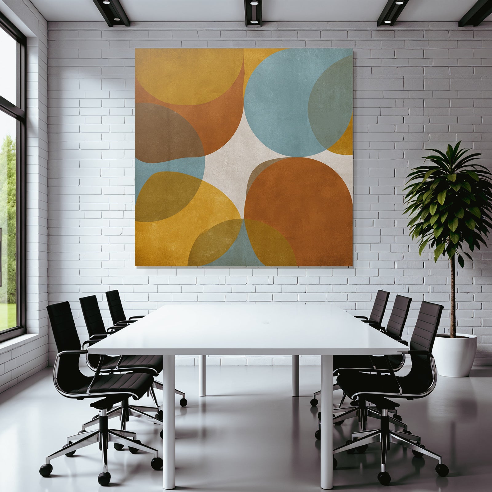 Abstraktes Design Mit Bunten Formen Und Texturiertem Hintergrund