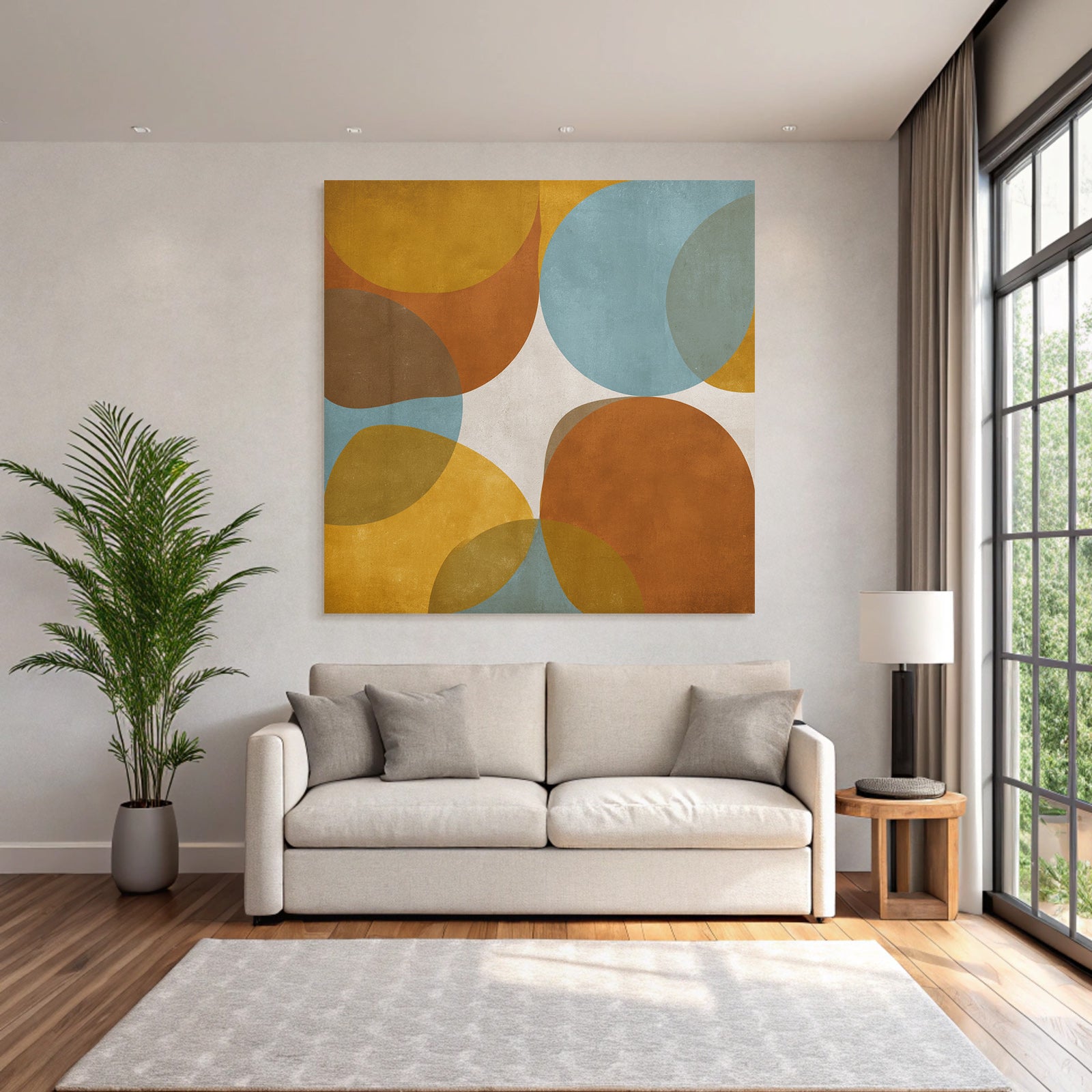 Abstraktes Design Mit Bunten Formen Und Texturiertem Hintergrund