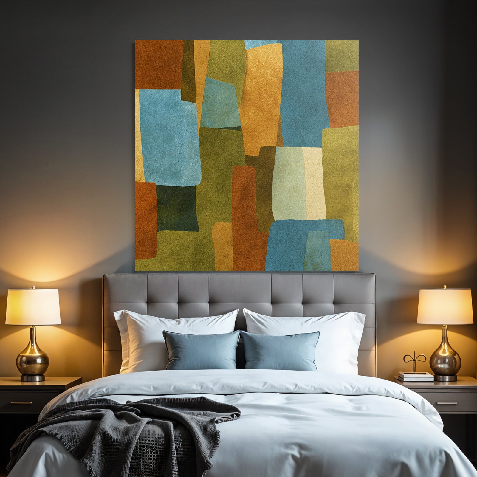 Abstraktes Design Mit Formen Und Farben Erdige Farbtoene