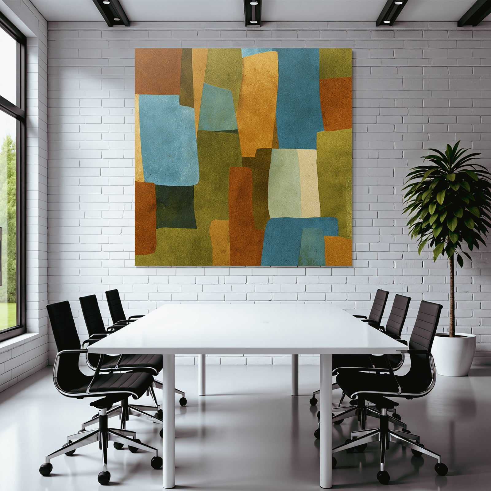 Abstraktes Design Mit Formen Und Farben Erdige Farbtoene
