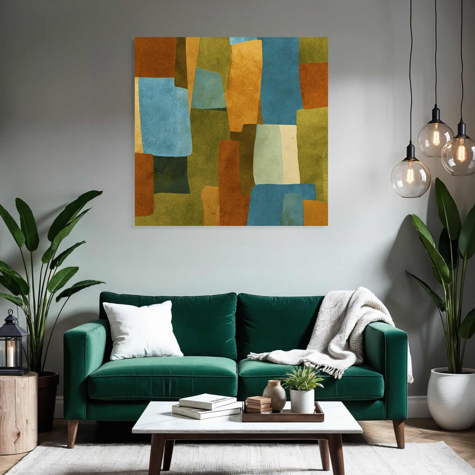 Abstraktes Design Mit Formen Und Farben Erdige Farbtoene