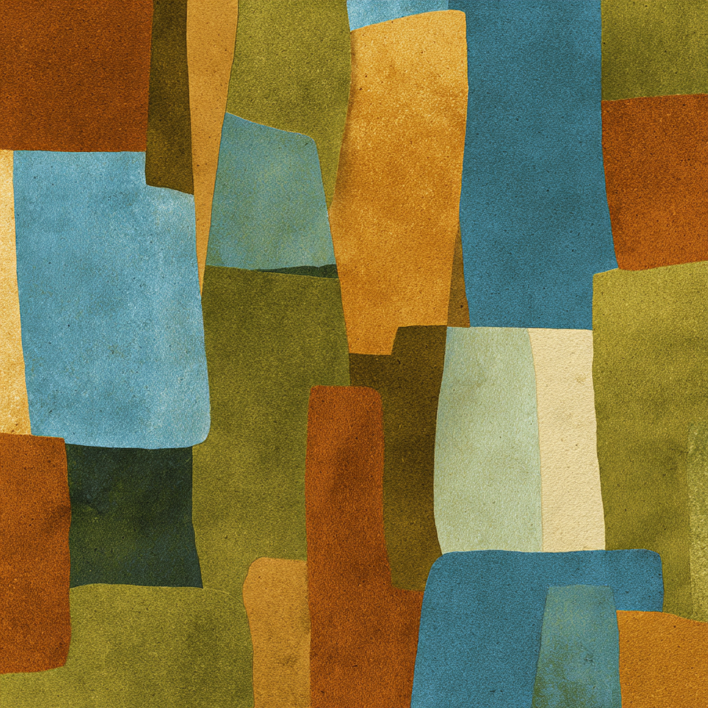 Abstraktes Design Mit Formen Und Farben Erdige Farbtoene | Mid Century Modern | Einrichtungsstile