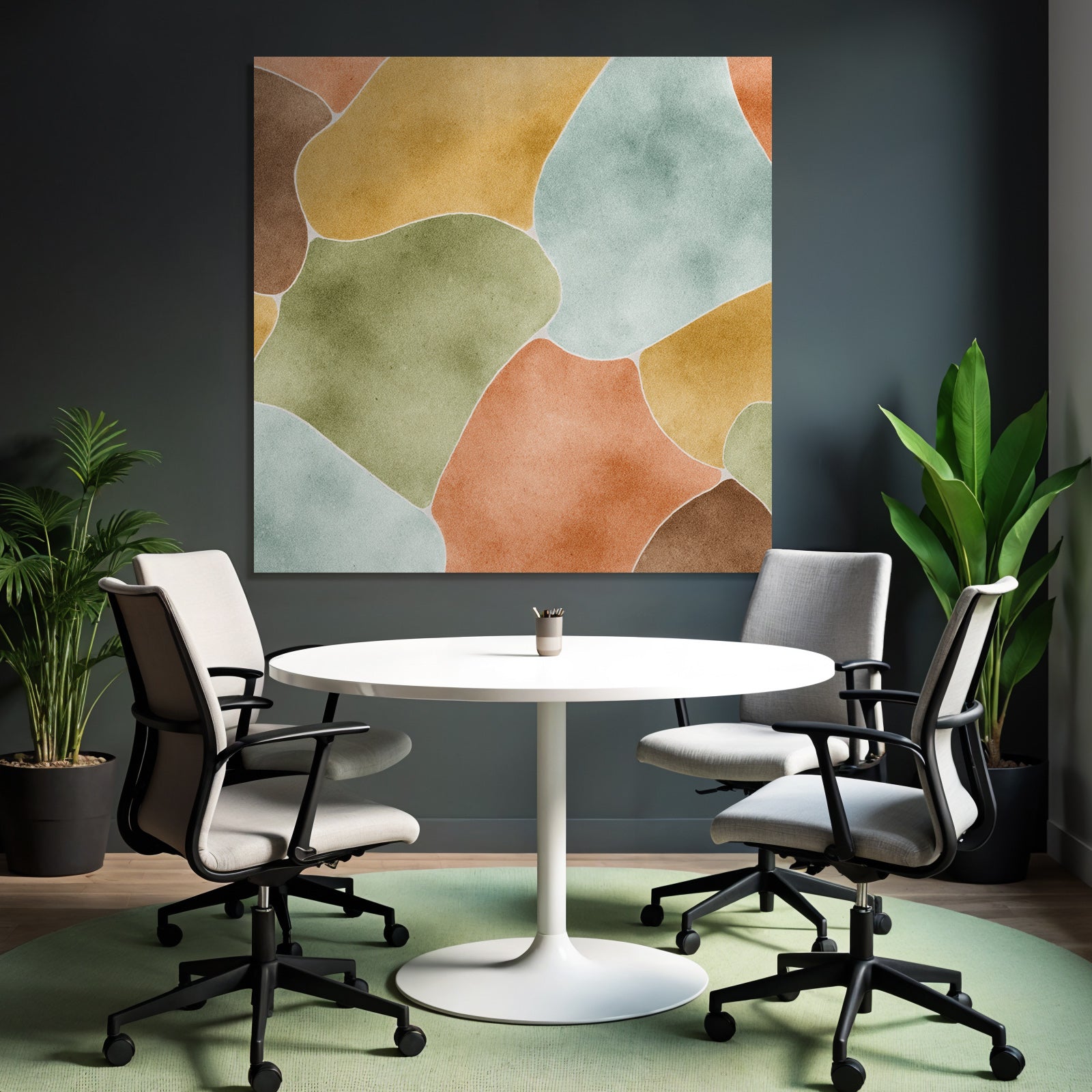 Abstraktes Design Organische Formen Erdtoene