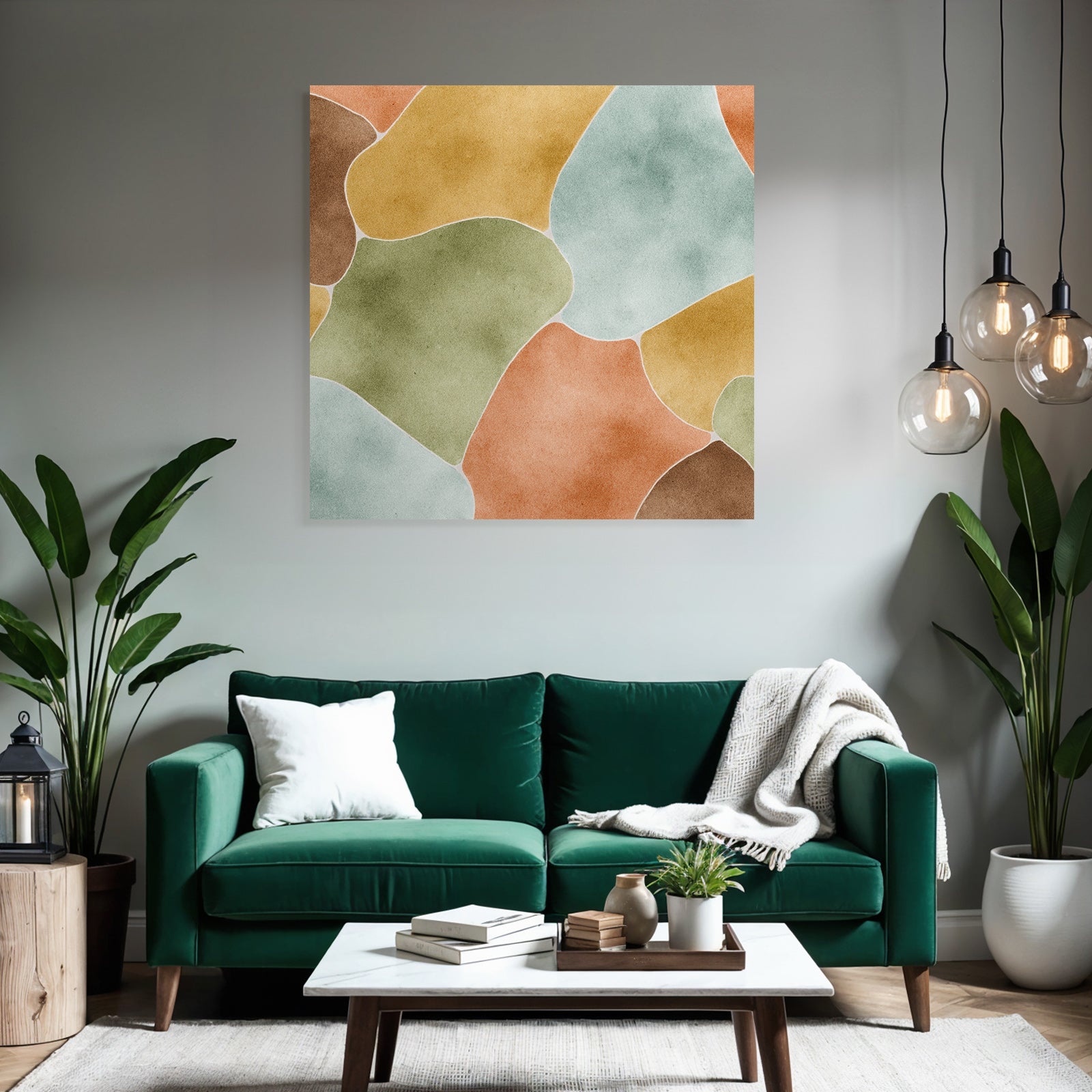 Abstraktes Design Organische Formen Erdtoene