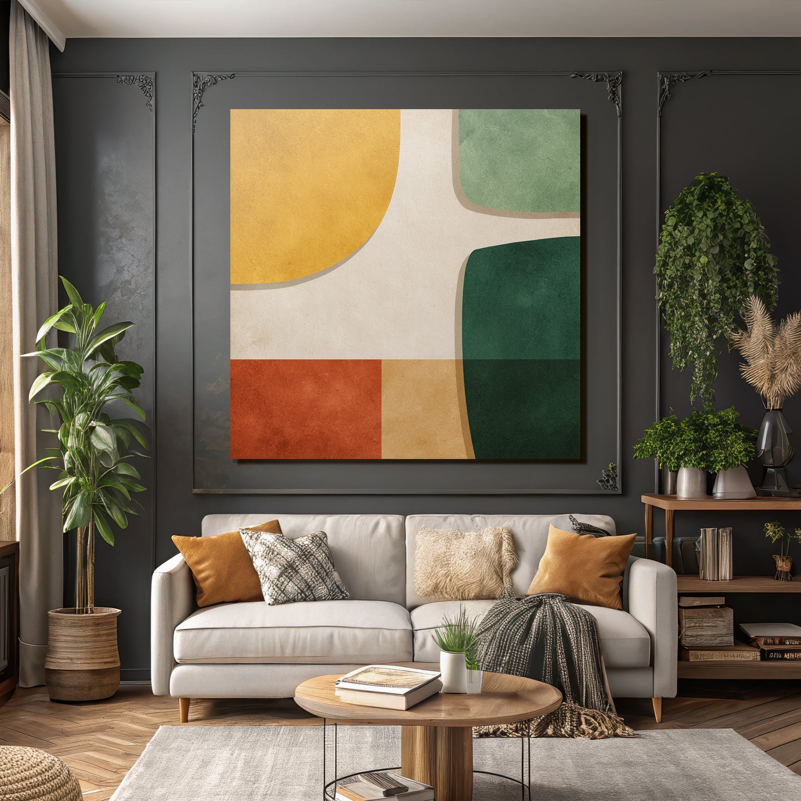 Abstraktes Design Verschiedene Farbige Formen Texturierten Hintergrund