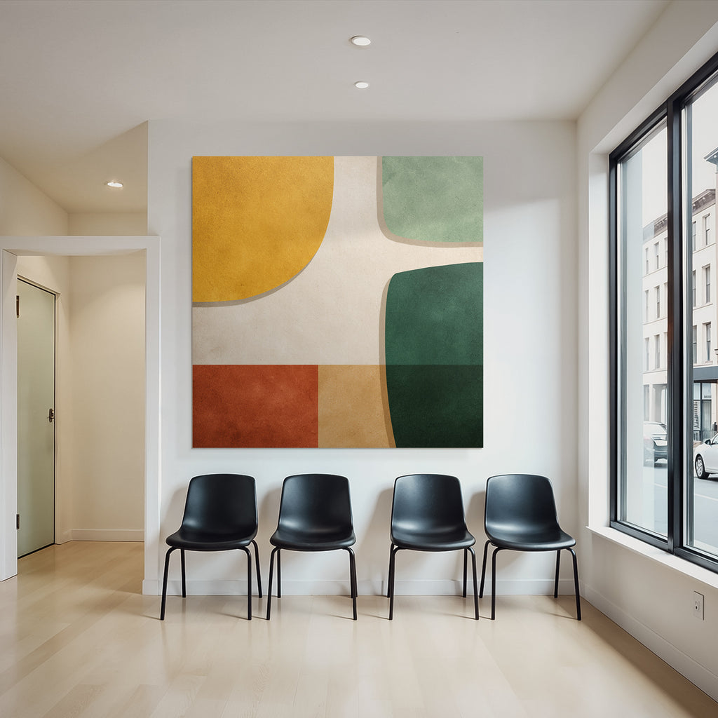 Abstraktes Design Verschiedene Farbige Formen Texturierten Hintergrund