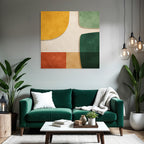 Abstraktes Design Verschiedene Farbige Formen Texturierten Hintergrund