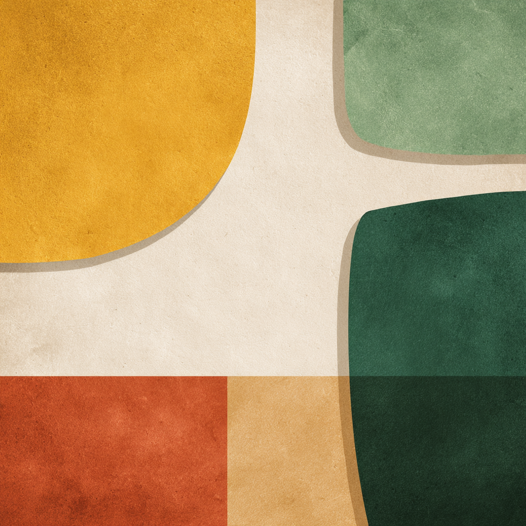 Abstraktes Design Verschiedene Farbige Formen Texturierten Hintergrund | Mid Century Modern | Einrichtungsstile