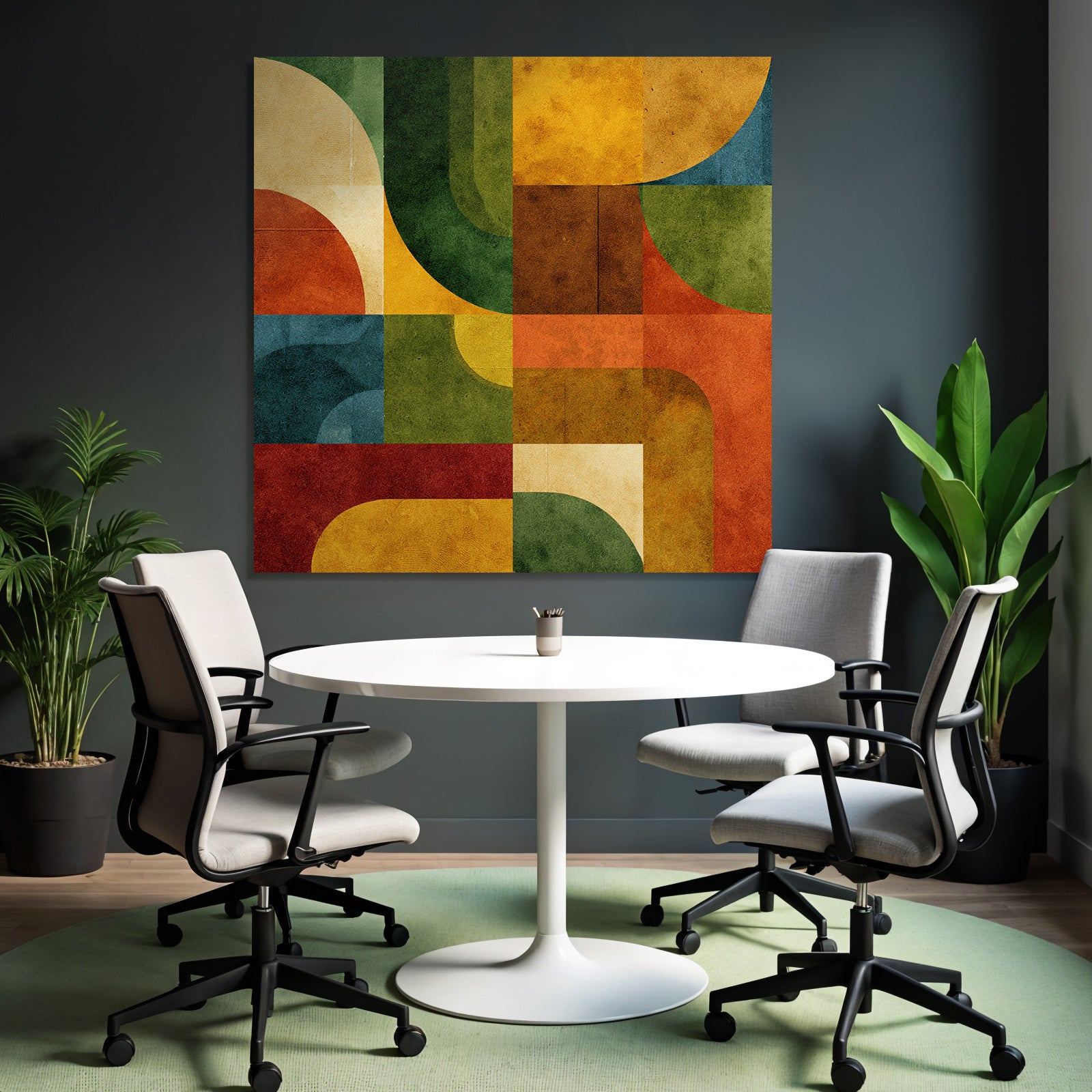 Abstraktes Geometrisches Design Mit Farbenfrohem Muster