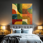Abstraktes Geometrisches Design Mit Farbenfrohem Muster