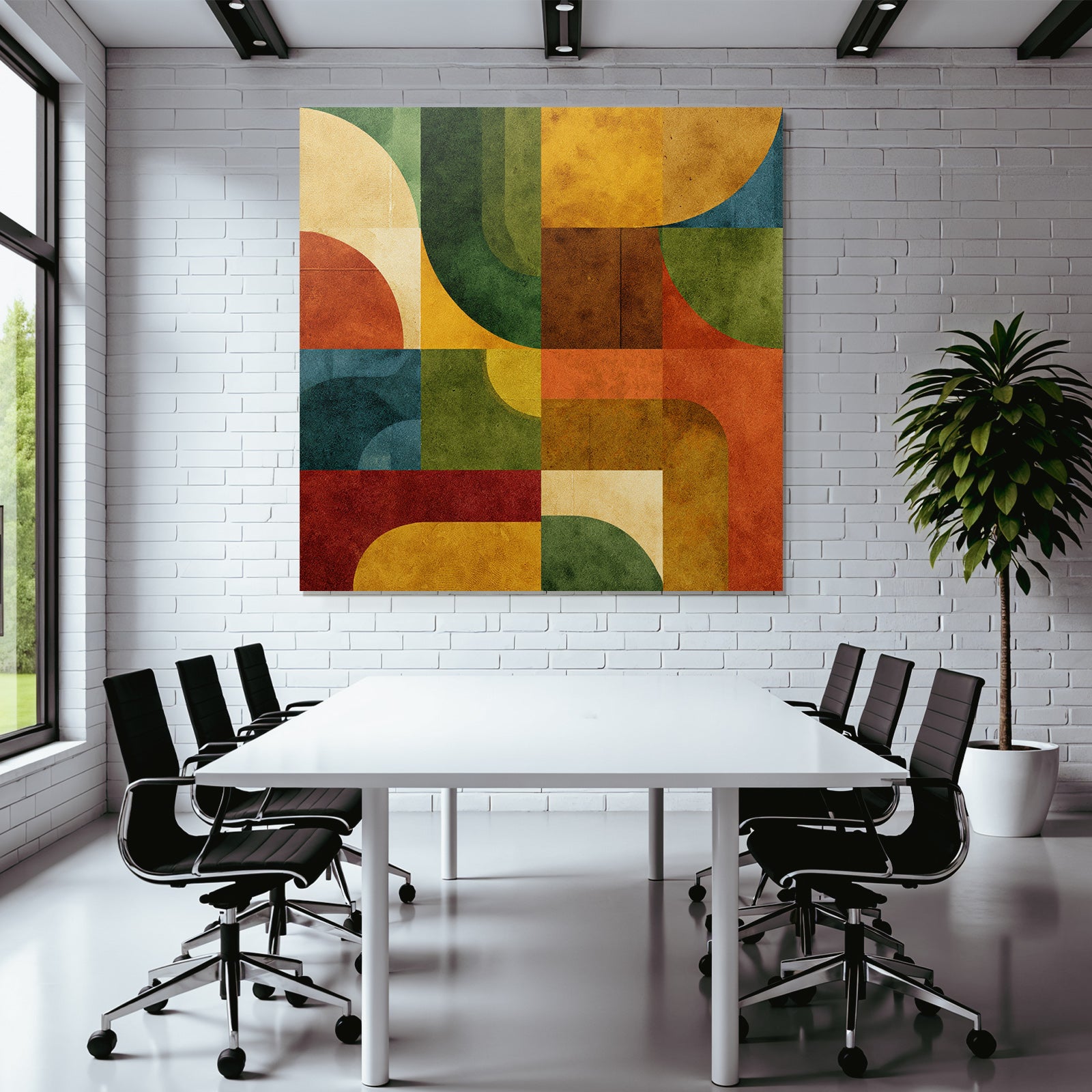 Abstraktes Geometrisches Design Mit Farbenfrohem Muster
