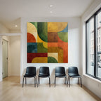 Abstraktes Geometrisches Design Mit Farbenfrohem Muster