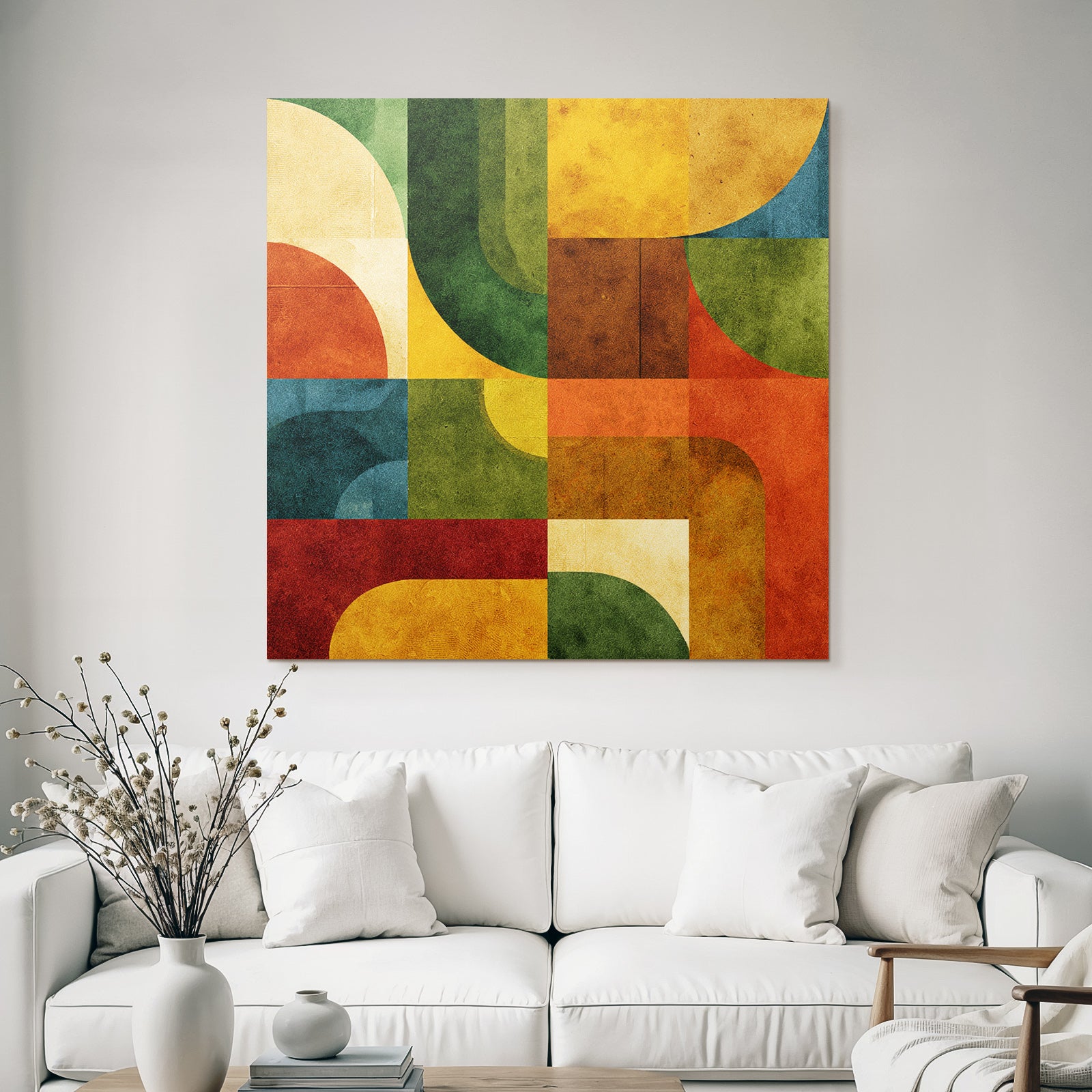 Abstraktes Geometrisches Design Mit Farbenfrohem Muster