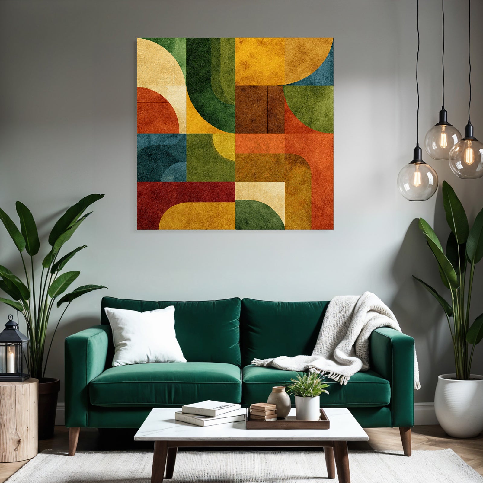 Abstraktes Geometrisches Design Mit Farbenfrohem Muster