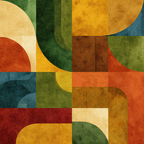 Abstraktes Geometrisches Design Mit Farbenfrohem Muster | Mid Century Modern | Einrichtungsstile