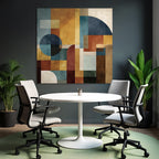 Abstraktes Geometrisches Design Mit Formen Farben