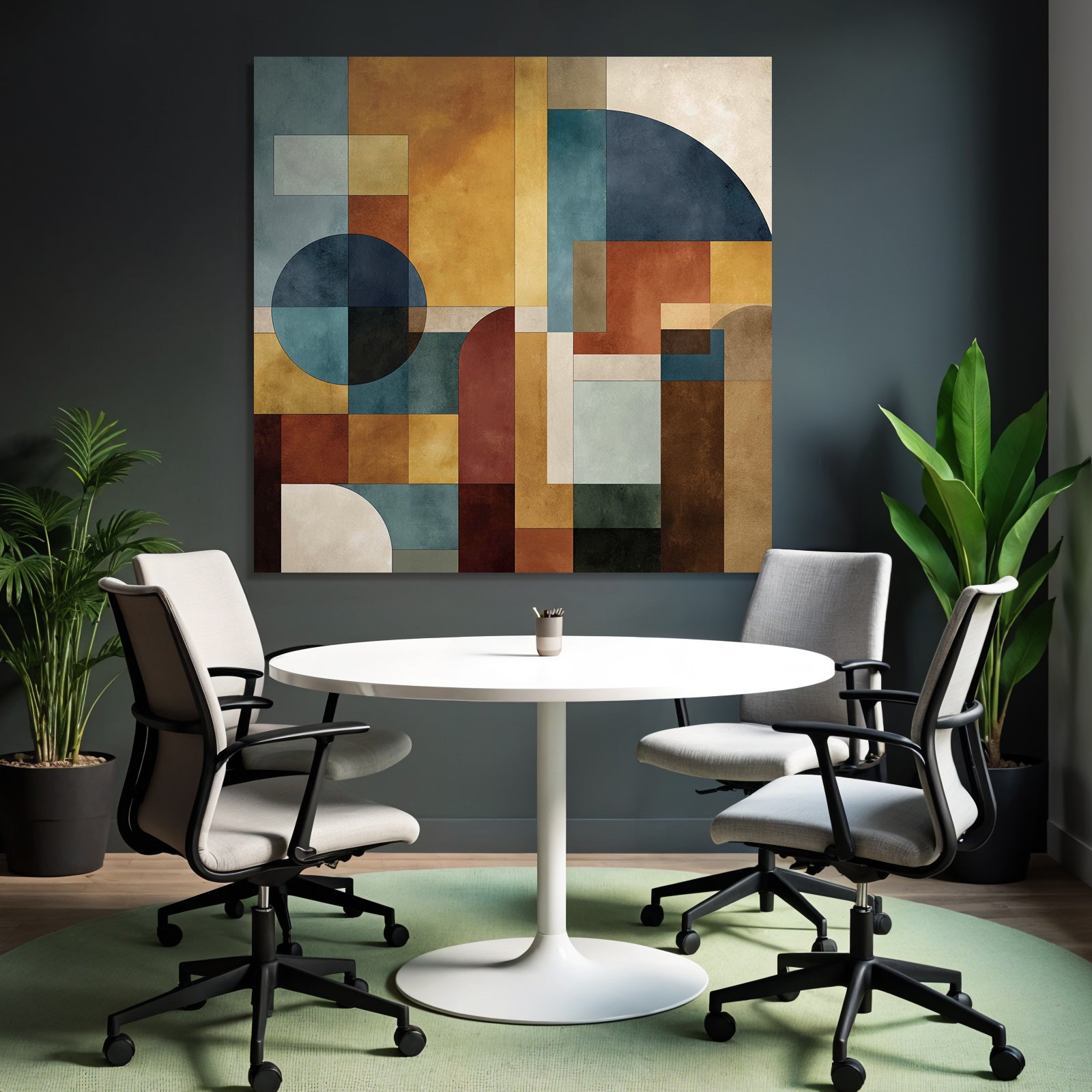 Abstraktes Geometrisches Design Mit Formen Farben