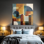 Abstraktes Geometrisches Design Mit Formen Farben