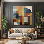 Abstraktes Geometrisches Design Mit Formen Farben