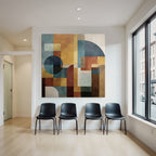 Abstraktes Geometrisches Design Mit Formen Farben