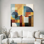 Abstraktes Geometrisches Design Mit Formen Farben