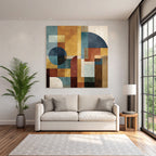Abstraktes Geometrisches Design Mit Formen Farben