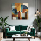 Abstraktes Geometrisches Design Mit Formen Farben