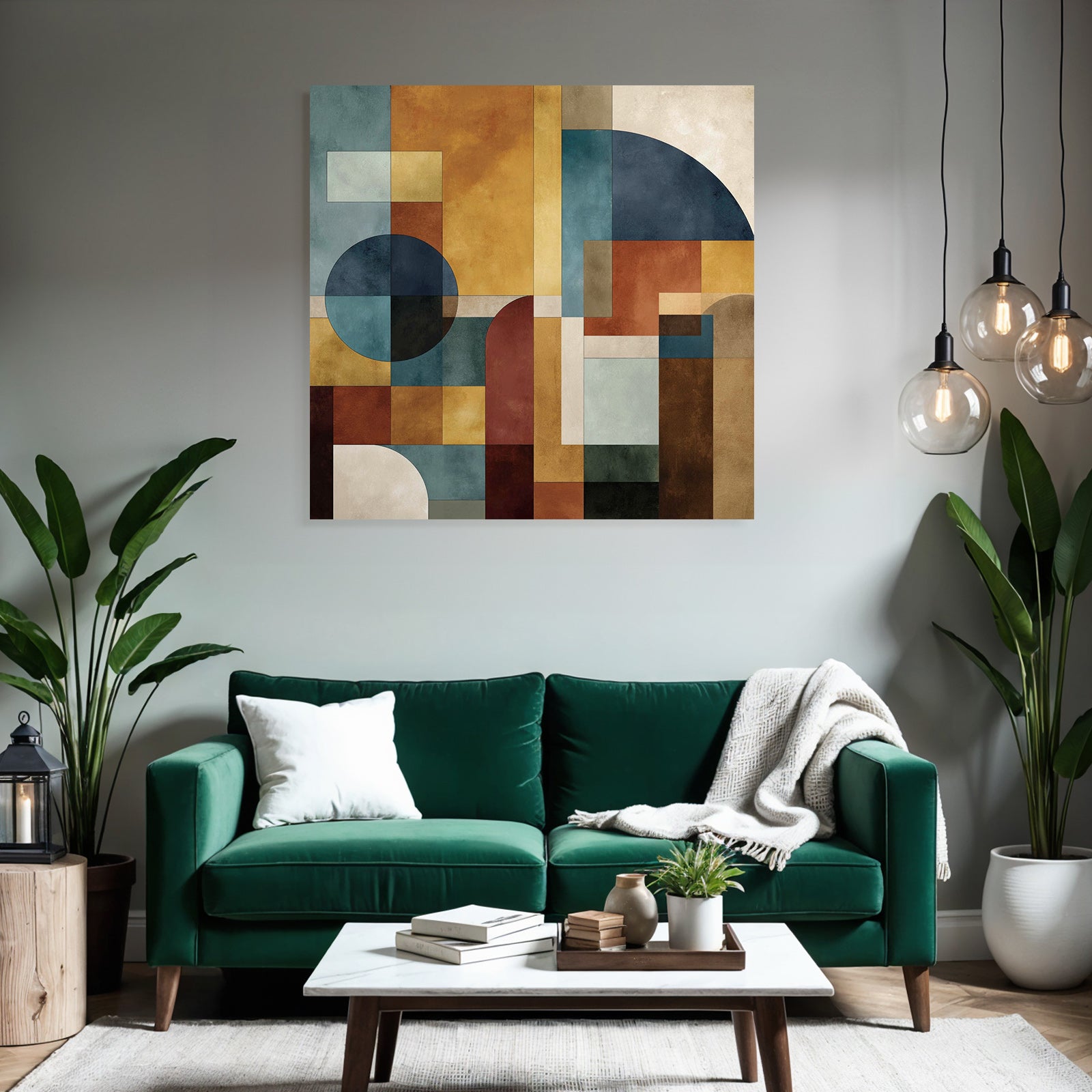 Abstraktes Geometrisches Design Mit Formen Farben
