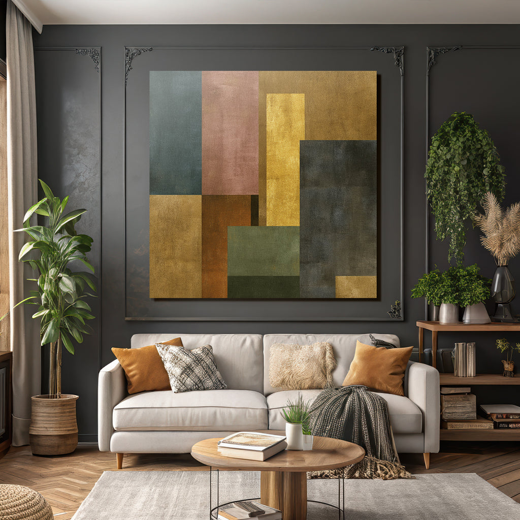 Abstraktes Geometrisches Design Verschiedene Farben Dunkelheit