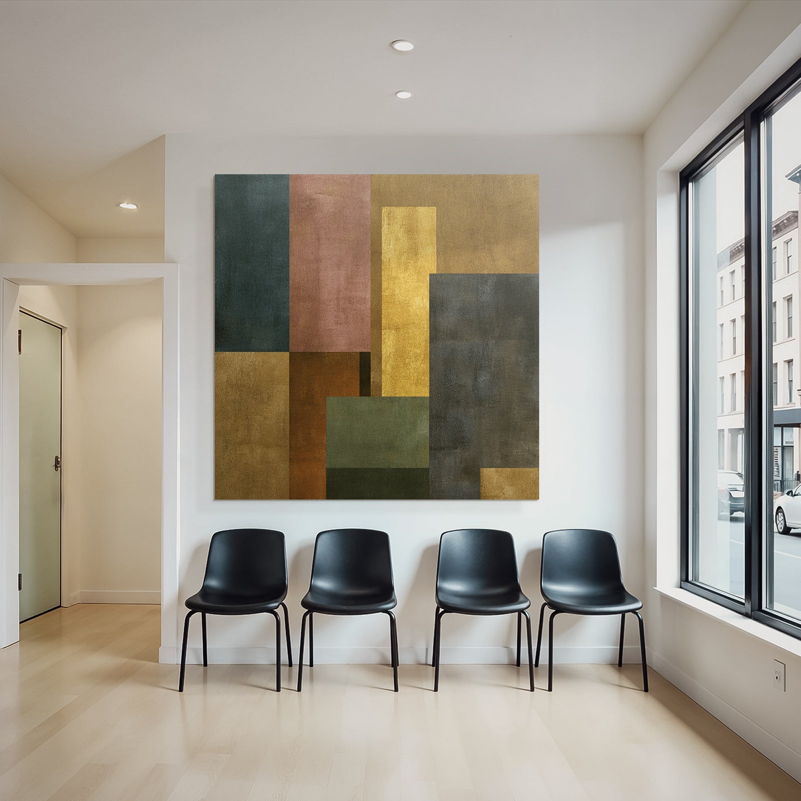 Abstraktes Geometrisches Design Verschiedene Farben Dunkelheit
