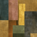 Abstraktes Geometrisches Design Verschiedene Farben Dunkelheit | Mid Century Modern | Einrichtungsstile