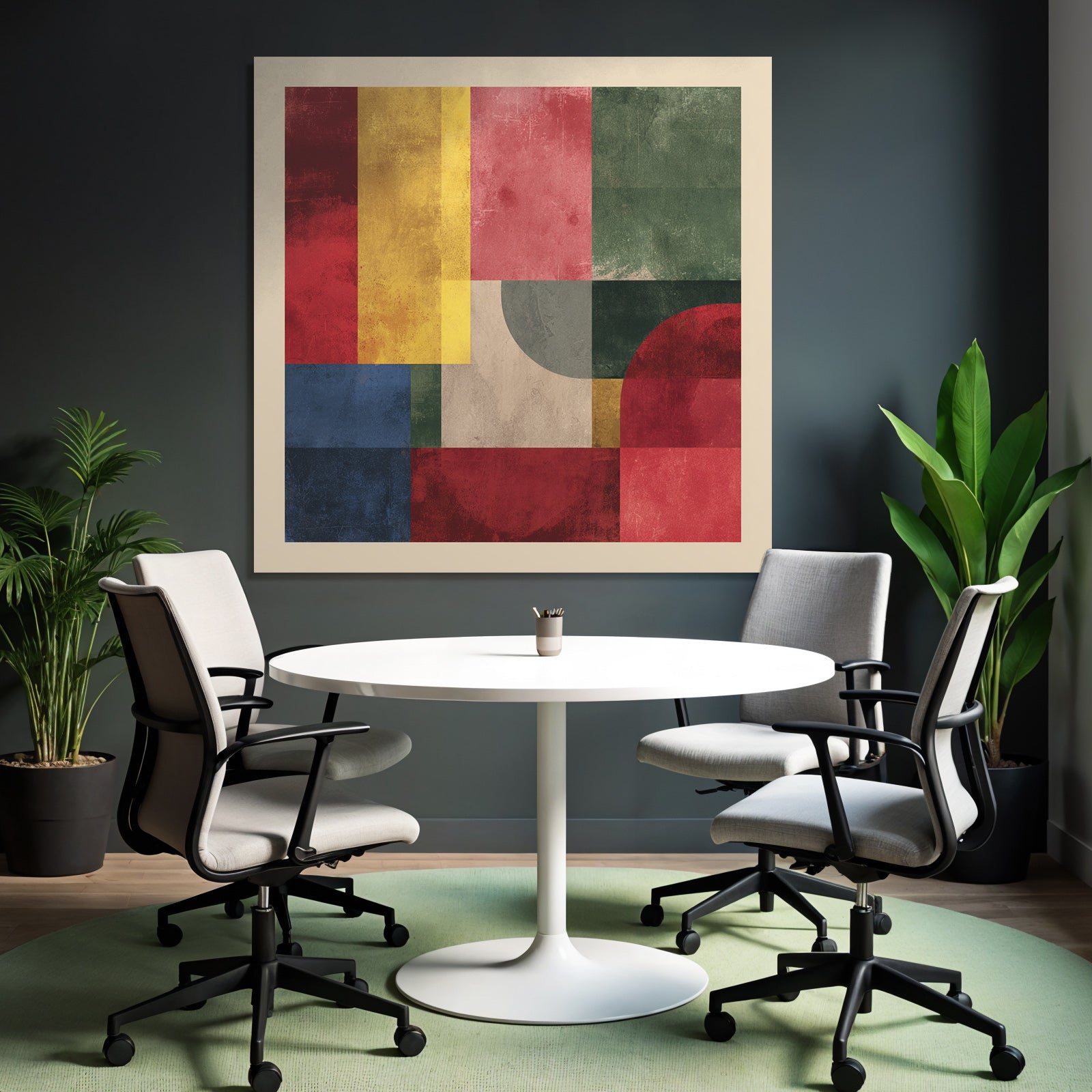 Abstraktes Geometrisches Kunstwerk Bunt