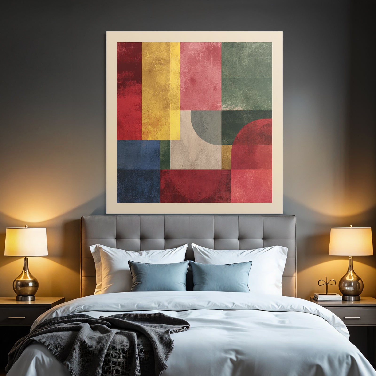 Abstraktes Geometrisches Kunstwerk Bunt