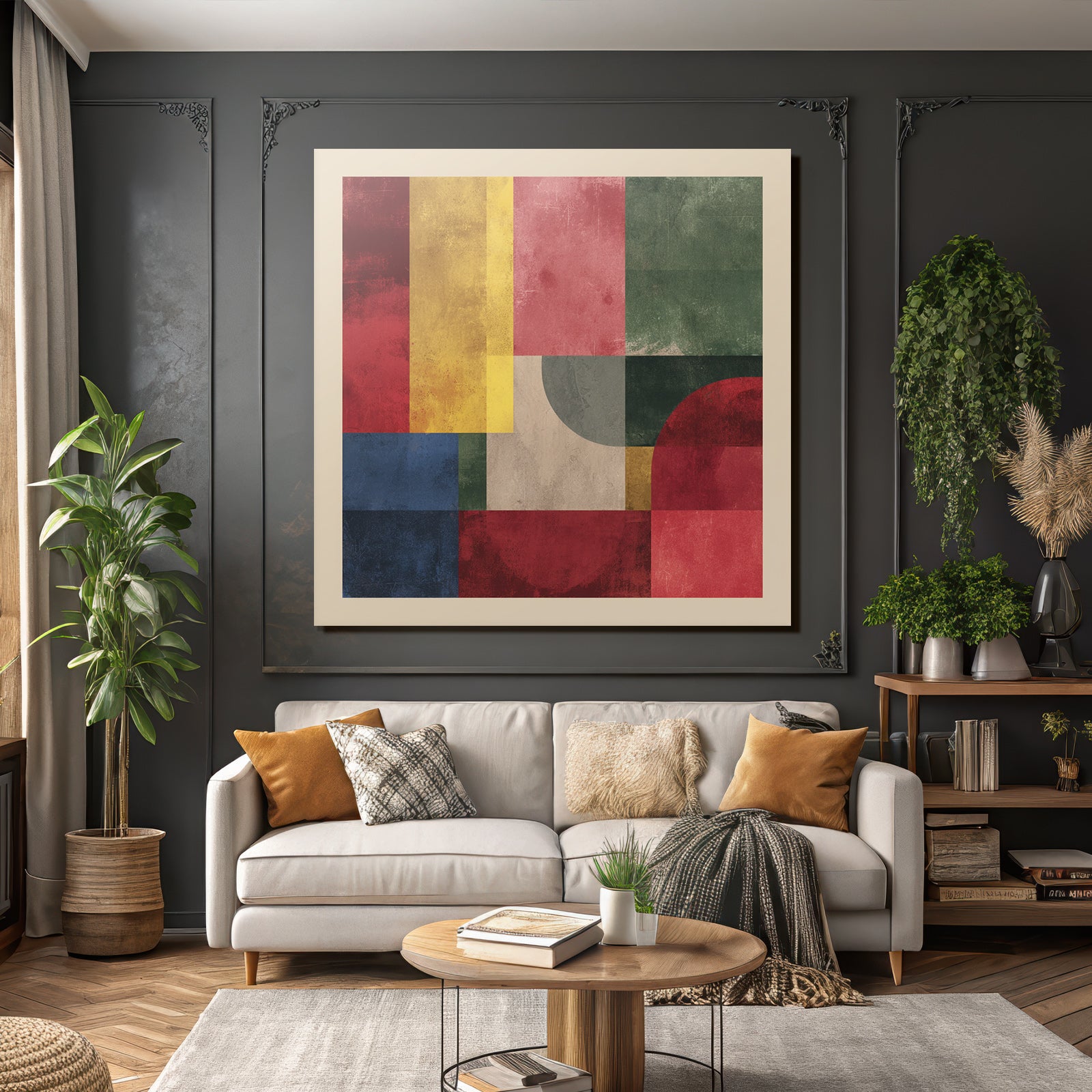 Abstraktes Geometrisches Kunstwerk Bunt