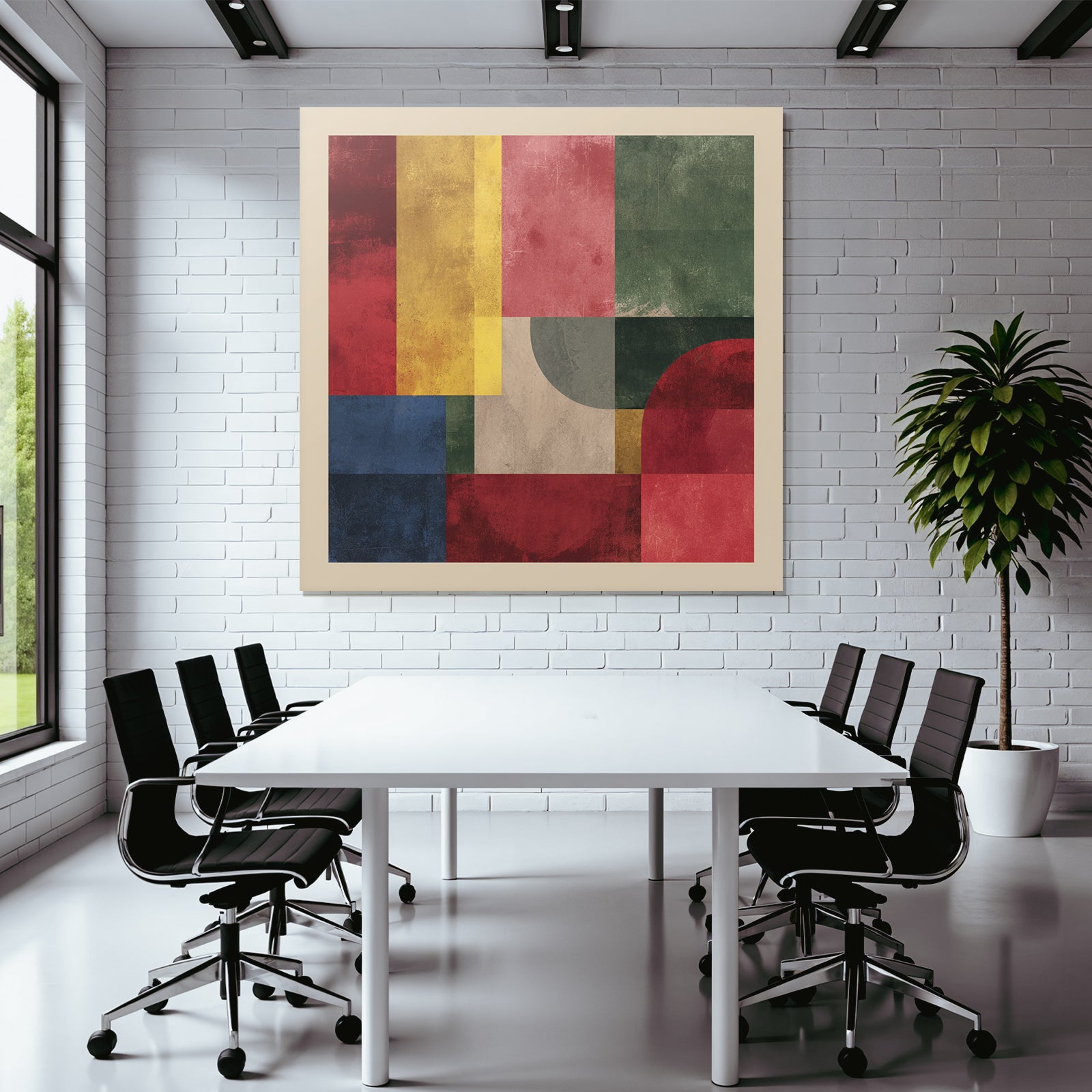 Abstraktes Geometrisches Kunstwerk Bunt