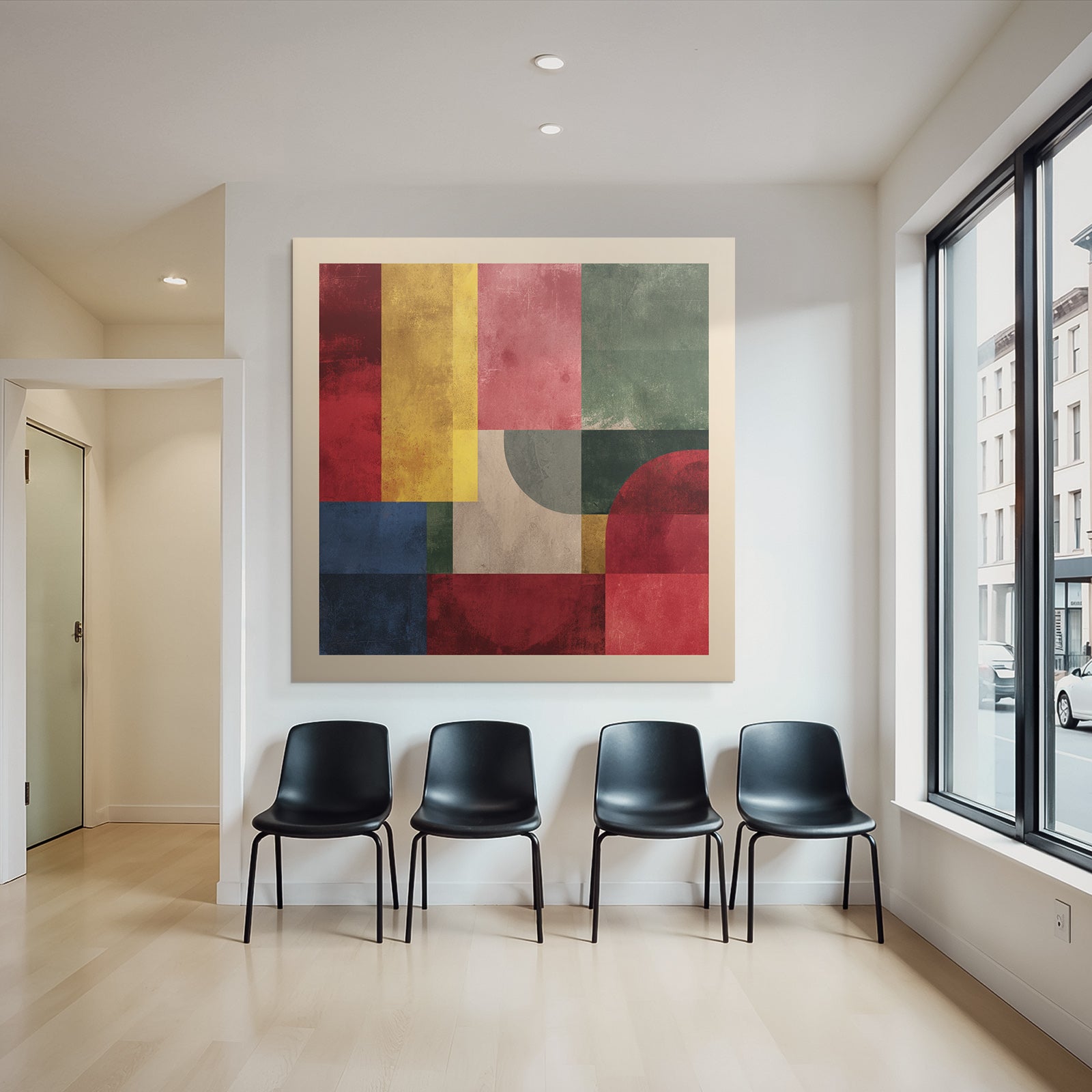 Abstraktes Geometrisches Kunstwerk Bunt