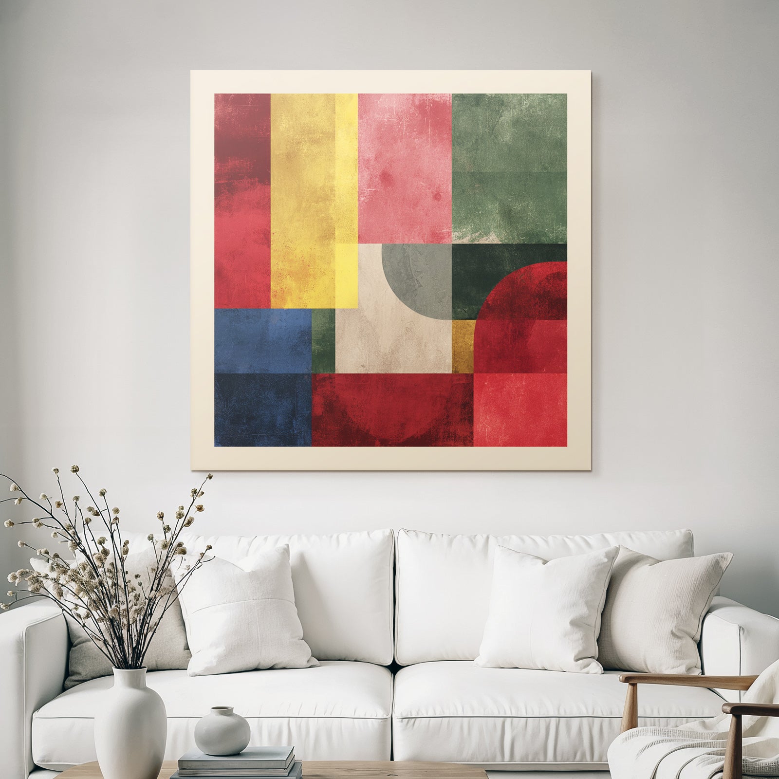 Abstraktes Geometrisches Kunstwerk Bunt