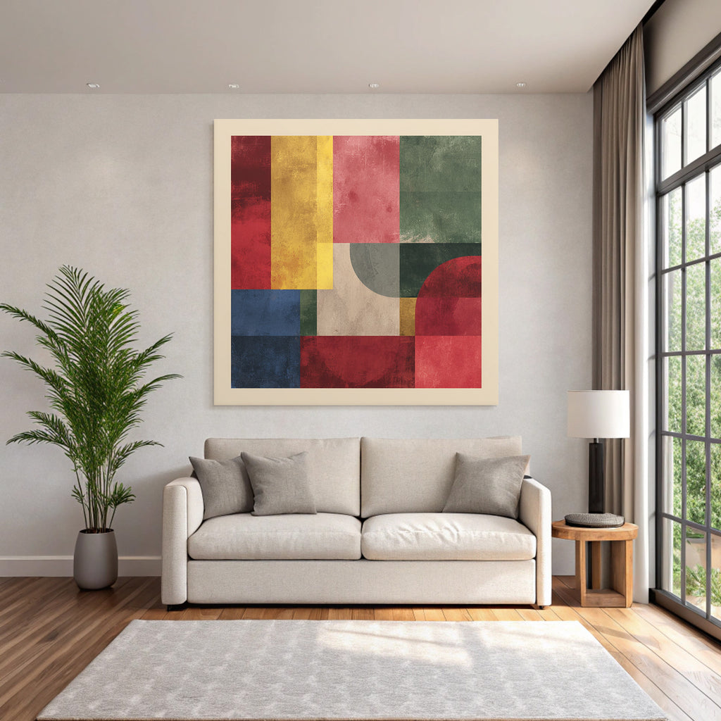 Abstraktes Geometrisches Kunstwerk Bunt
