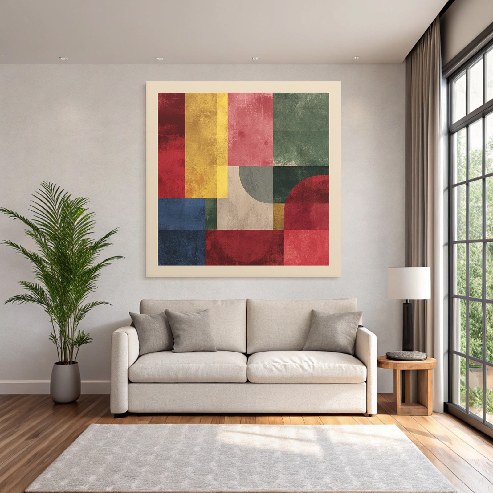 Abstraktes Geometrisches Kunstwerk Bunt