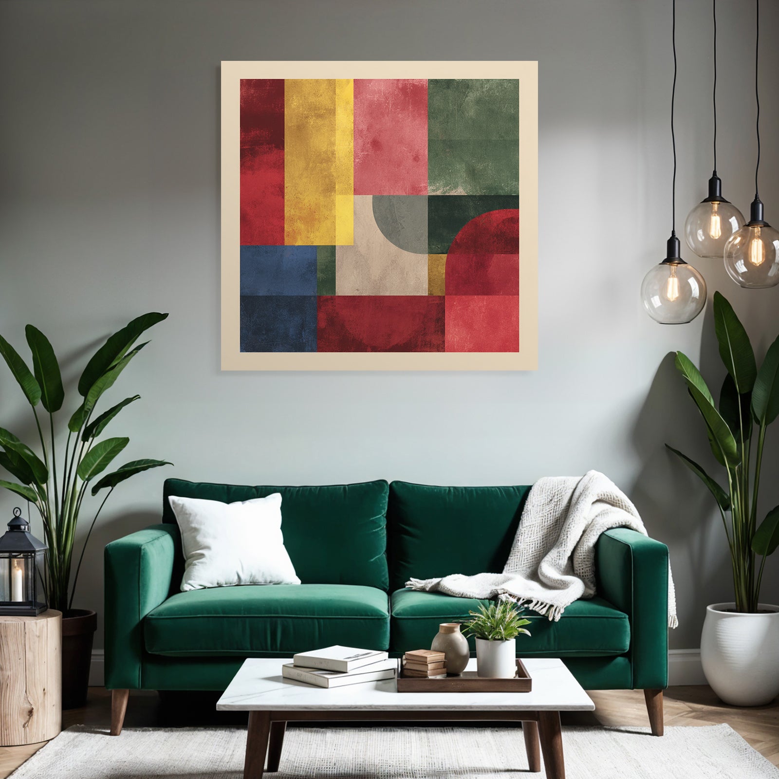 Abstraktes Geometrisches Kunstwerk Bunt