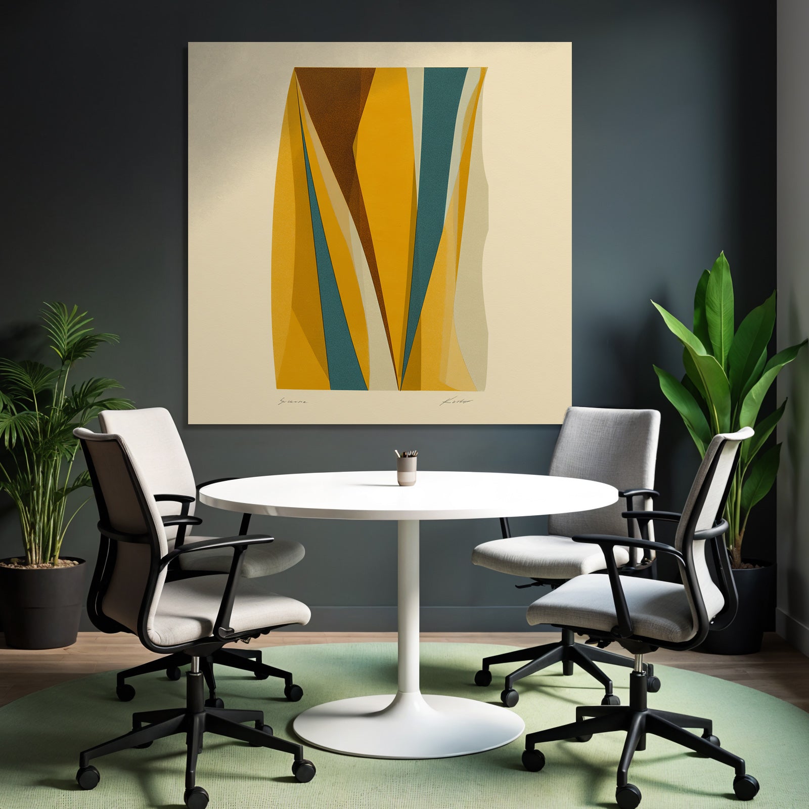 Abstraktes Kunstwerk Geometrische Formen